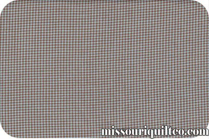 Carolina Gingham (Aqua and Brown) Yardage