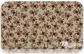 Zoofari - Monkey Brown Yardage