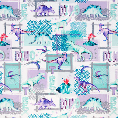 Cuddle® Prints - T-Rex Bellflower Digitally Printed Minky Yardage