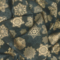 Holiday Flourish - Snow Flower - Gold ColorstorySnowflakes Black Yardage Alternative View #1