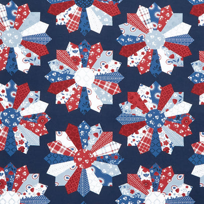 American Beauty - Dresden Navy Yardage