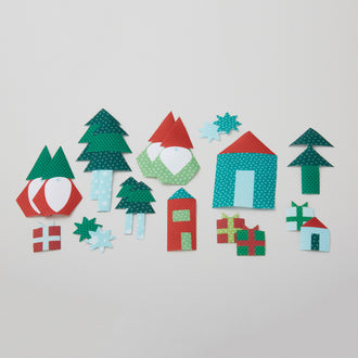 Missouri Star Iron-on Fabric - Christmas Gnome Village