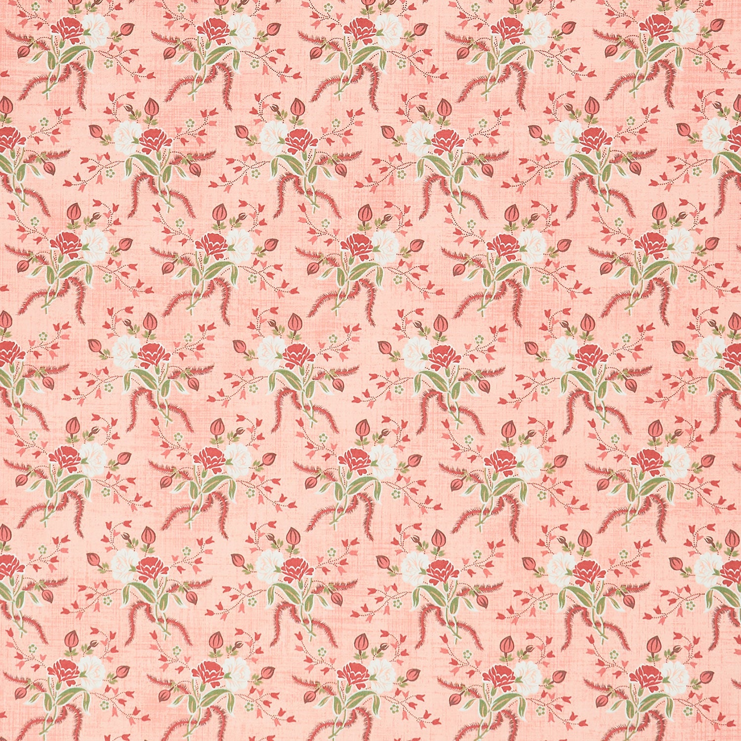 Dinah's Delight 1830-1850 - Ladys Bouquet Sweet Pink Yardage
