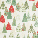 Holiday Flourish - Snow Flower - Gold ColorstoryTrees Cream Yardage Primary Image