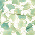 Gingko Garden - Small Ginkgo Toss White Metallic Yardage Alternative View #1