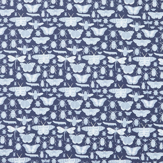 Floral Gardens - Insects Navy Yardage