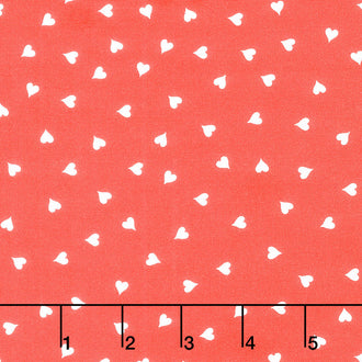 Be Mine Valentine - Small Hearts Red Yardage