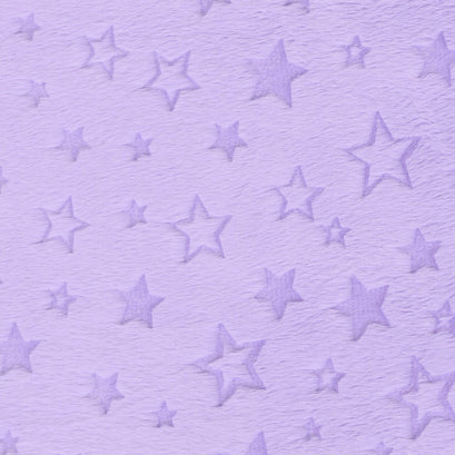 Cuddle® Embossed Star - Lilac 60" Minky Yardage