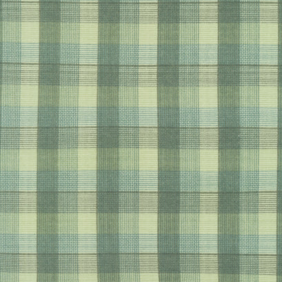 The Mountains are Calling - Window Pane Plaid Green Flannel Yardage