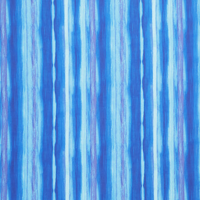 Fanciful Fronds - Soft Nature Stripes Blue Yardage