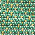 Gustav Klimt - Triangles Green Metallic Yardage Primary Image