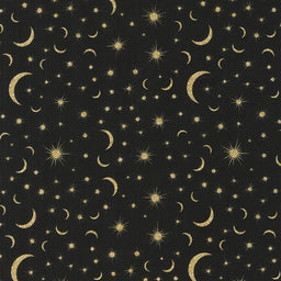 The Sun, the Moon, and the Stars! - Astrology Toile Cream Yardage