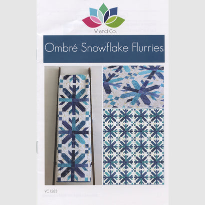 Ombre Snowflake Flurries Quilt Pattern