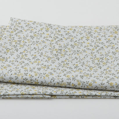 Zen Prints - Yellow Flower on Grey 2 Yard Cut