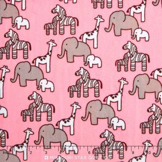 Cuddle® Prints - Little Safari Paris Pink 60" Minky Yardage