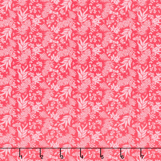 Floral Gardens - Leaves Red Yardage