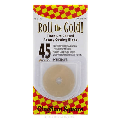 45mm Roll The Gold Titanium Rotary Blade (10 pack)