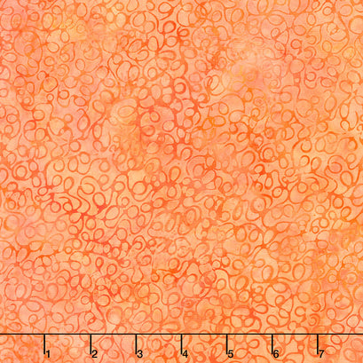 Charming Batiks - Thread Swirls Orange Pumpkin Yardage