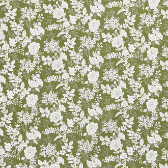 Tranquility - Floral Dark Green Yardage