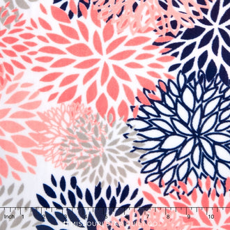 Cuddle® Prints - Blooms Coral 60" Minky Yardage