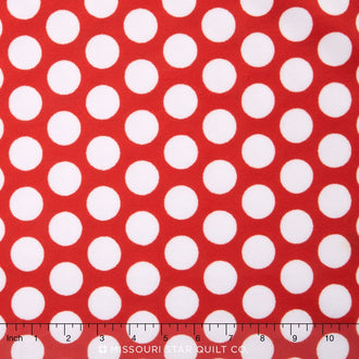 Cuddle® Classic Mod Dot - Scarlet 60" Minky Yardage