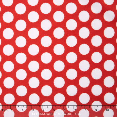 Cuddle® Classic Mod Dot - Scarlet 60" Minky Yardage