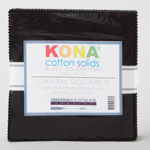 Kona Cotton - Black Charm Pack
