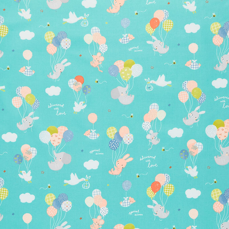 Delivered with Love - Special Delivery Aqua Yardage Primary Image