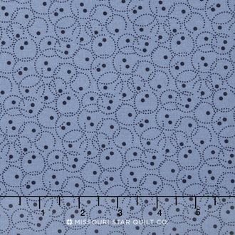 Vine - Circle Dot Blue Yardage