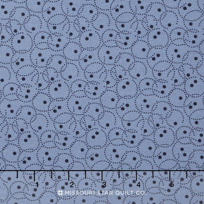 Vine - Circle Dot Blue Yardage