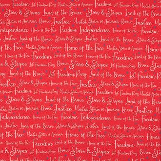 Land of the Brave - Words Red Yardage