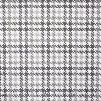 Cuddle® Prints - Houndscheck Silver Charcoal 60" Minky Yardage