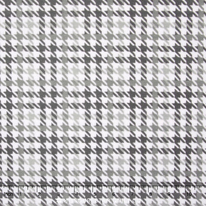 Cuddle® Prints - Houndscheck Silver Charcoal 60" Minky Yardage