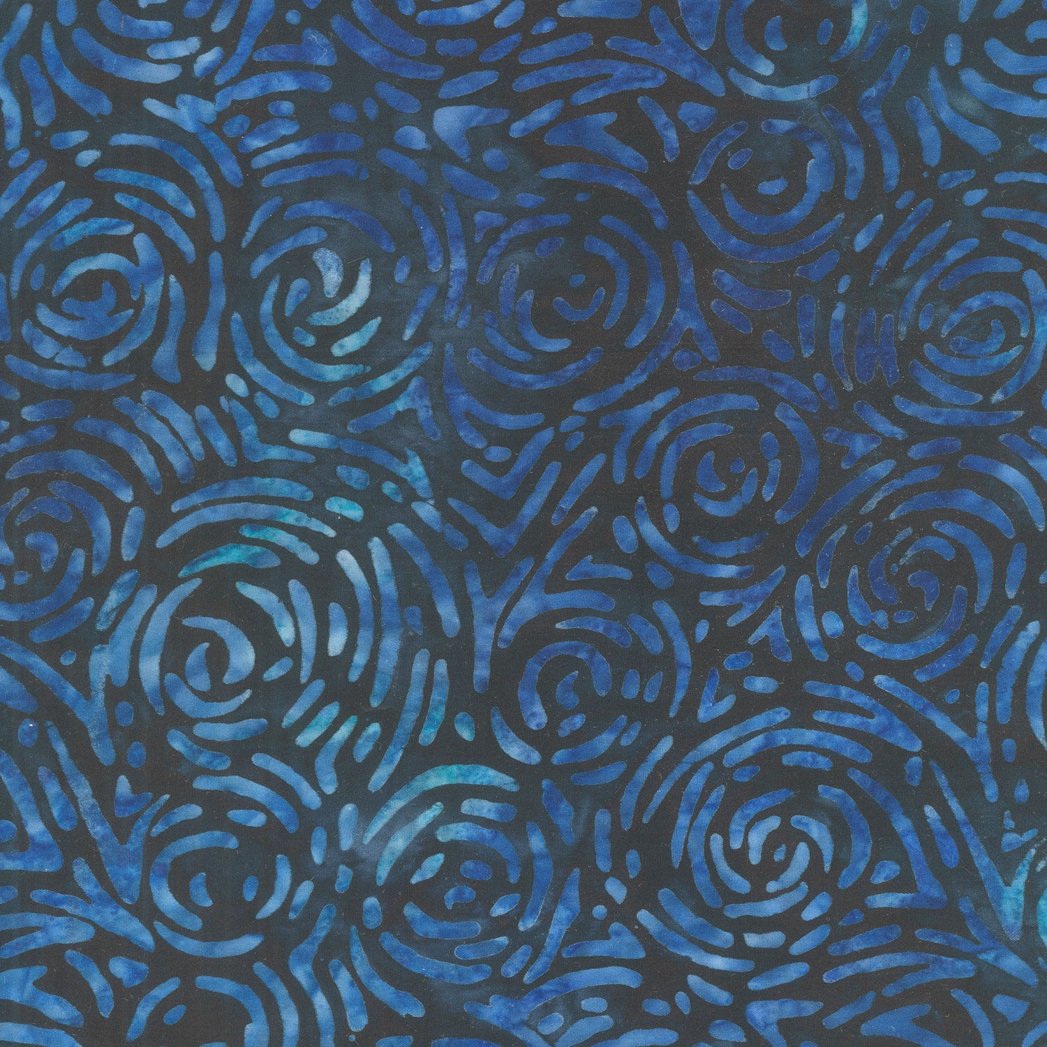 Robert Kaufman Artisian Batiks: Celestial Midnight Swirls Batik Fabric