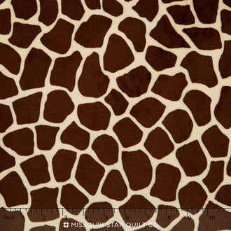 Cuddle® Prints - Giraffe Butter/Brown 60" Minky Yardage