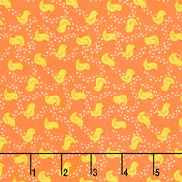 Quilt Town - Chuck The Duck Orange Yardage Primary Image