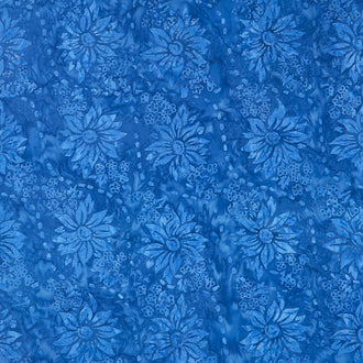 Tonga Batiks - Brightside Faded Victorian Florals Blue Yardage