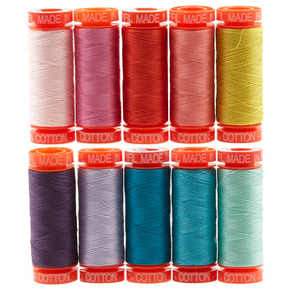 AURIfil™ Tula Pink Moon Garden Thread Collection - 10 Small Spools