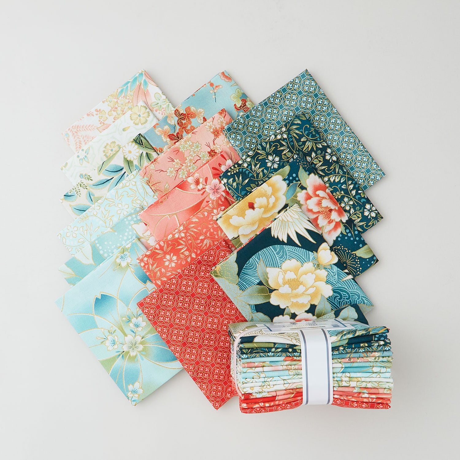 Painterly Petals Harvest by Studio RK for Robert Kaufman - Fat Quarter  Bundle