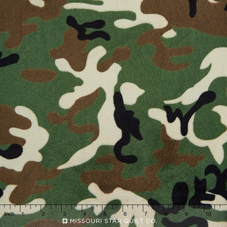 Cuddle® Prints - Camouflage Green 60" Minky Yardage