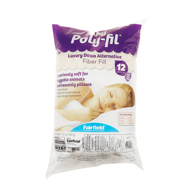 Poly-Fil Premium Stuffing Polyester Fiberfill 2 Bags Pillow White 12 Oz