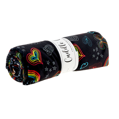 Cuddle® Digital Print - Doodles Rainbow 2 Yard Cut