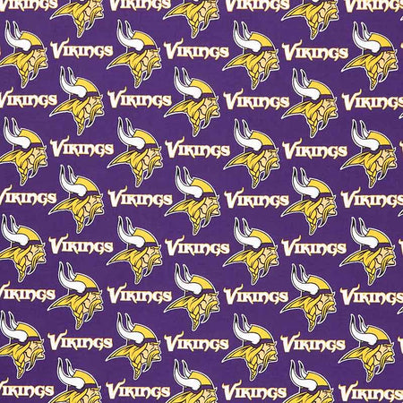 Cotton Fabric - Sports Fabric - NFL Football Minnesota Vikings Dot Large  Team Logos - 4my3boyz Fabric