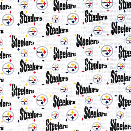 NFL PITTSBURGH STEELERS Steel City Print Football 100% Cotton 