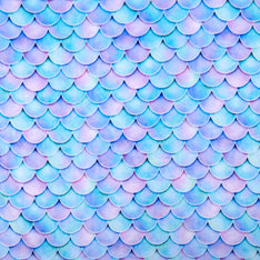 Cloud Cuddle® Print - Mermaid Fin Multi Yardage Primary Image