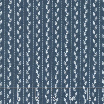 American Gatherings II - Wheat Row Loyal Blue Yardage