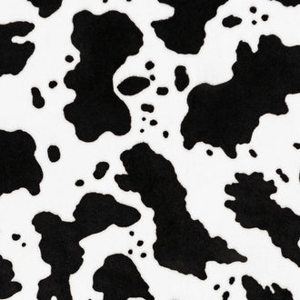 Cuddle® Prints - Cow Moo Snow Black Minky Yardage