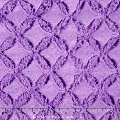 Cuddle® Frosted Gem - Lattice Diamonds Amethyst Lilac 60" Minky Yardage