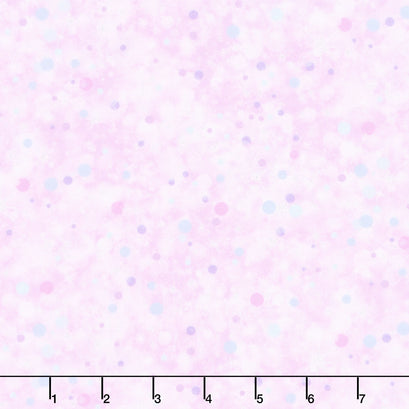 Fairy Dust - Glitter Dots & Stars Pink Yardage