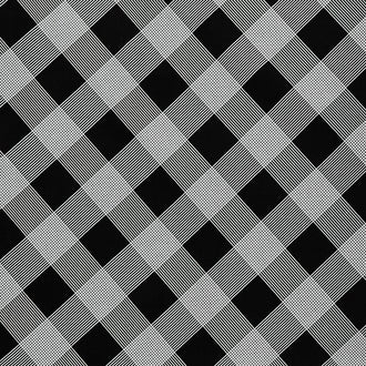 Fleur Noire - Line Plaid Black Yardage